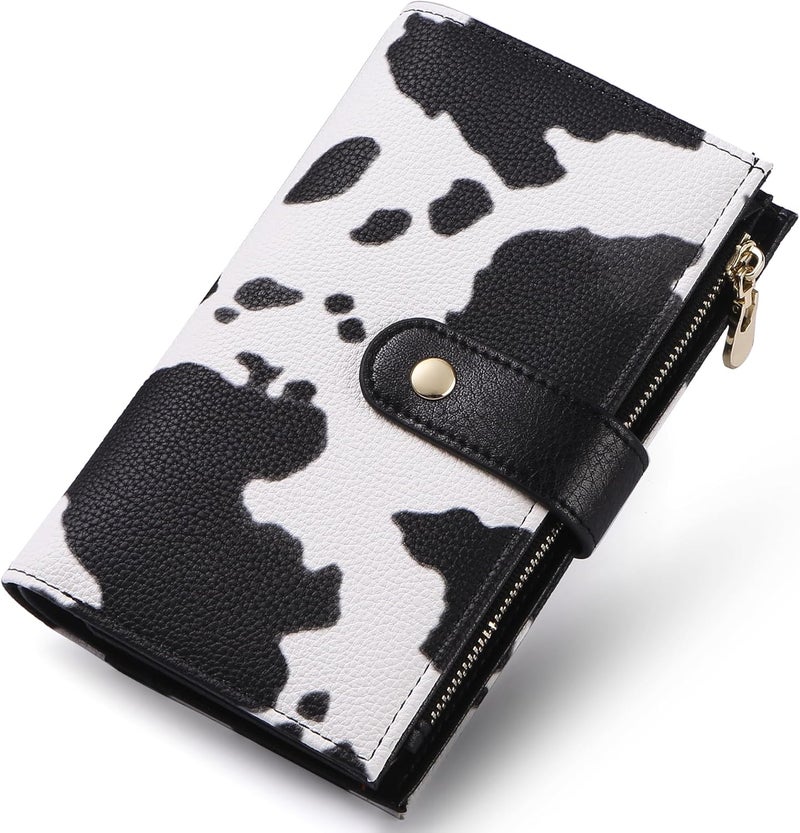 yiijay Wallet Women RFID Blocking Multi Cards Wallet Credit Card Holder for Women Large Capacity Lady Leather Trifold Travel Wallet with Pen Holder - Image 1